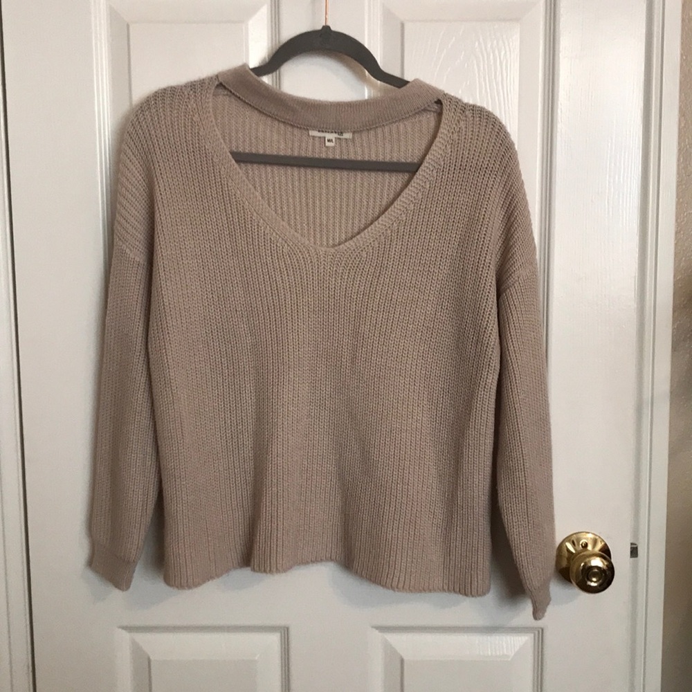 MIRACLE NUDE SCOOPED SWEATER